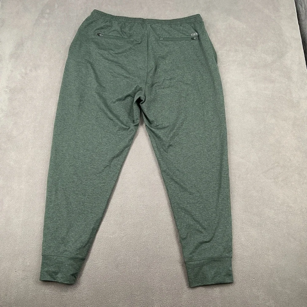 Vuori Sunday Performance Jogger Pants Men 2XL Heather Green High Rise Drawstring